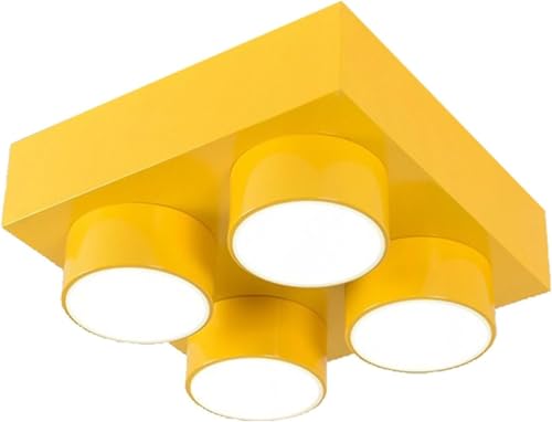QAZXDRFG Moderne LED-Deckenleuchte aus Acryl: Kronleuchter aus Metallblöcken für zeitgenössische Dekoration, elegante Beleuchtung in der Nähe der Decke. von QAZXDRFG
