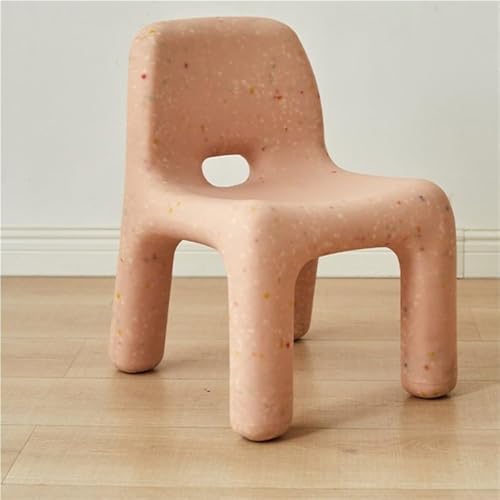 QAZXDRFG Moderner Kleiner Sessel aus Kunststoff, Mini-Esszimmerstuhl, Arbeitszimmerstuhl, Freizeithocker, Schuhwechselhocker für den Eingangsbereich des Wohnzimmers, praktisch (Pink) von QAZXDRFG