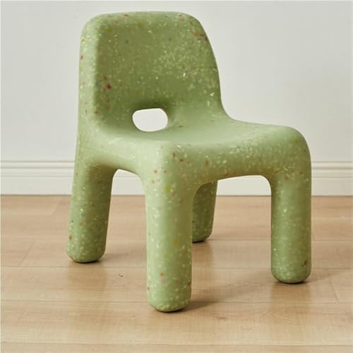 QAZXDRFG Moderner Kleiner Sessel aus Kunststoff, Mini-Esszimmerstuhl, Arbeitszimmerstuhl, Freizeithocker, Schuhwechselhocker für den Eingangsbereich des Wohnzimmers, praktisch (grün) von QAZXDRFG