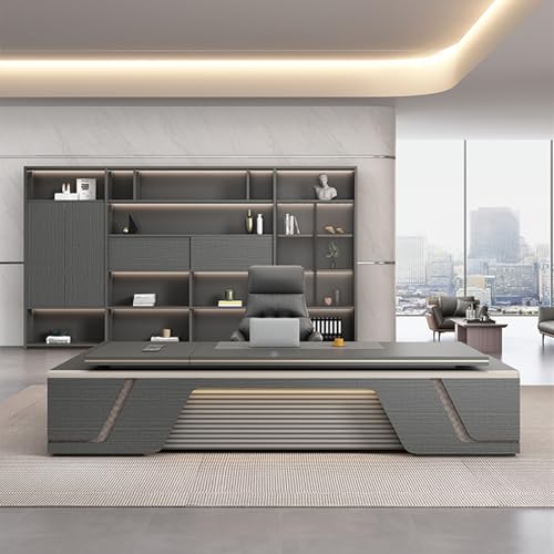 QAZXDRFG Moderner Schreibtisch mit Aufbewahrungsschrank, L-förmiger Computer-Schreibtisch mit Lichtstreifen, Büromöbel, Arbeitsplatz für Home-Office. QAZXDRFG Moderner Schreibtisch mit Aufbewahrungsschrank, L-förmiger Computer-Schreibtisch mit Lichtstreifen, Büromöbel, Arbeitsplatz für Home-Office. von QAZXDRFG