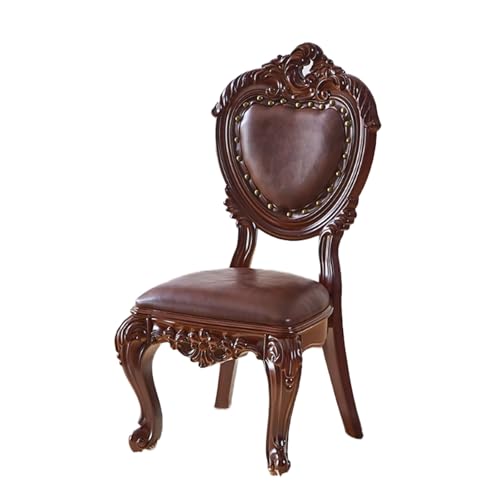QAZXDRFG Retro-Akzentstühle, Stark belastbarer Polsterstuhl mit Rückenlehne, Kleiner Haushaltsstuhl für Couchtische im Eingangsbereich, Sitzhöhe 11,81 Zoll, Dunkelbraun von QAZXDRFG