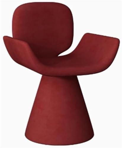 QAZXDRFG Schminkstuhl mit Armlehne, Drehbarer Akzentstuhl, Bequemer Schminkstuhl mit Rückenlehne für Wohn-, Schmink- und Schminkzimmer, Langlebig (Rojo) von QAZXDRFG