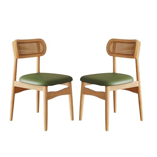 Stück gepolsterter Esszimmerstuhl, wasserdichter Vintage-Stuhl mit hohem Rückfederungsschwamm-Akzent und katzenkratzendem Leder, modische ergonomische Stühle für die Küche von Erwachsenen, das R von QAZXDRFG