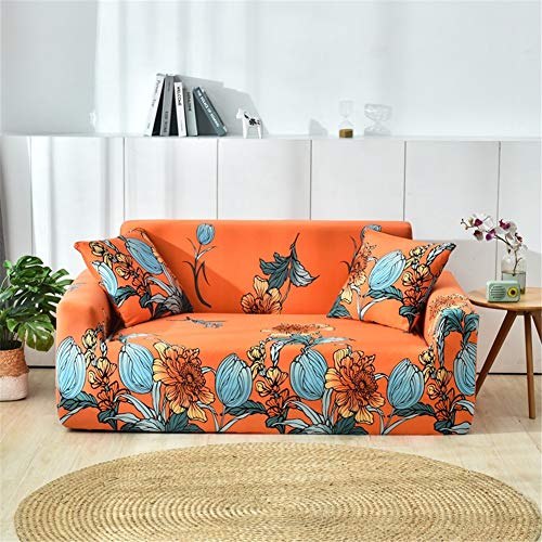 QBFT Anti-rutsch Atmungsaktive Sofa-Überwürfe Universal Stretch Couch Abdeckungen Weich Bequem Sofa Abdeckung Hund Wohnzimmer Volle Deckung Sofabezug 1 2 3 4 SitzerM-2 Seater von QBFT