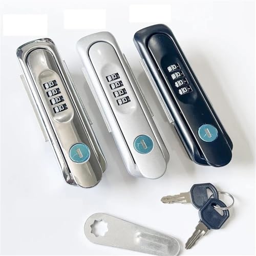 Passwortsperre der Ladebox, Ladestapel, Netzwerk, elektrischer Schaltschrank, Werkzeugkasten, Gerätegriff, Passwortsperre, 1 Stück(Bright Chrome) von QBGJDOGE
