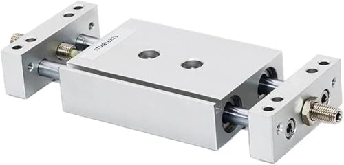 QBGJDOGE Doppelkolbenstange Druckluft-Gaszylinder Bohrung 10 16 20 25 mm Einstellbarer Hubschlitten Doppelwellen-Doppelstangenzylinder (150)(75) von QBGJDOGE