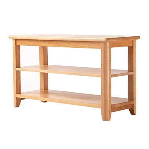 QBGJDOGE Home Mall - Schuhbank aus Buchenholz, 2-stöckiges Schuhregal, for Flur und Eingangsbereich, 3 Farben 3(#1,100x31x45cm) von QBGJDOGE