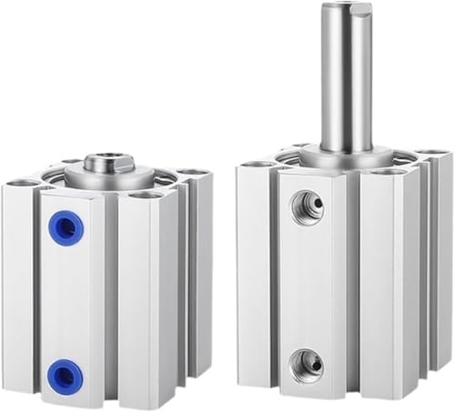 QBGJDOGE Kompaktzylinder SDA32 SDA40 Hub 5–100 mm doppeltwirkender pneumatischer Kolbenzylinder, 1 Stück (Hub 90 mm, Bohrung 32 mm)(Stroke 60mm,Bore 40mm) von QBGJDOGE