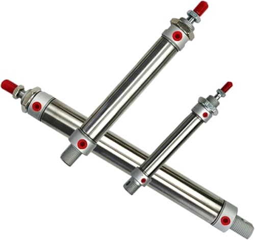 QBGJDOGE MA16mm Pneumatikzylinderkolben 25 50 100 150 200 400 500 mm Hub Edelstahl Doppeltwirkende Mini-Luftzylinder 1 Stück (400 mm Hub)(25mm Stroke) von QBGJDOGE