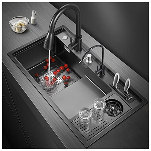 QBGJDOGE Nano-Stufen-Küchenspüle, handgefertigt, multifunktionaler Schüsselhalter mit Wasserhahnhalterung oben, ideal for den modernen Heim- und Bargebrauch QBGJDOGE Nano-Stufen-Küchenspüle, handgefertigt, multifunktionaler Schüsselhalter mit Wasserhahnhalterung oben, ideal for den modernen Heim- und Bargebrauch von QBGJDOGE