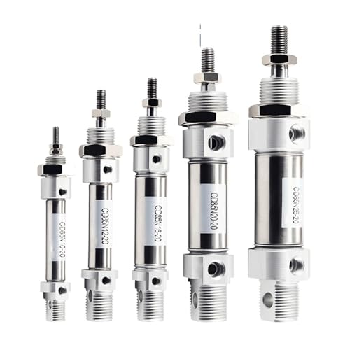 QBGJDOGE Pneumatischer Standardzylinder mit doppelter Wirkung, einfacher Schaft, Mini-Zylinder C85N10, 1 Stück (Stroke 5 mm) von QBGJDOGE