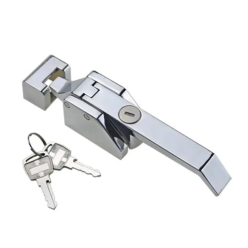 Vakuumdichter Schließgriff aus Zinklegierung for die Kühllagerindustrie, schweres Scharnier for gekühlte Garagentorscharniere, 1 Stück(With Lock Cylinder) von QBGJDOGE