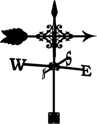 Wetterfahne mit Pfeilen, Ornament, Gartenspieß, Windrichtung, Messwerkzeug, professionell, Garten, Hof, einfach zu verwenden, Dekoration (Arrows) von QBGJDOGE