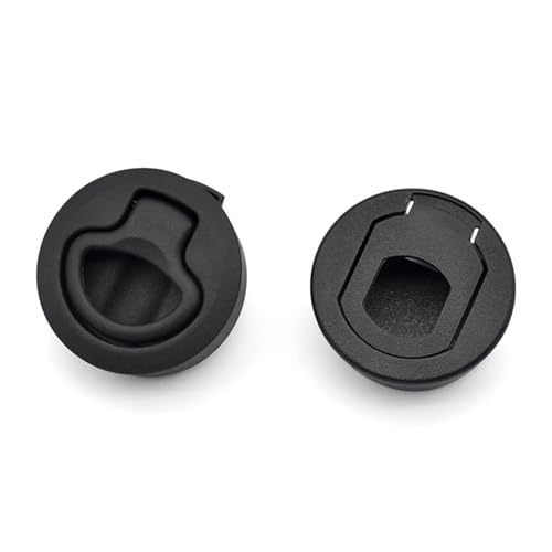 XK246-81 Entriegeln Kunststoff Schwarz Rot Blau Weiß Rund Pull Ring Lock 1Pcs(Xk246-61b) von QBGJDOGE