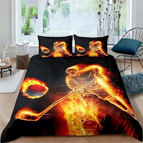 QBIDCSX Bettwäsche 155x220 Bettbezug Set 3teilig Hockey Bettbezug mit Reißverschluss, Weiche Angenehme Mikrofaser Bettwäsche-Sets für Erwachsene Jugendliche Kinder + 2 Kopfkissenbezug 80x80 cm QBIDCSX Bettwäsche 155x220 Bettbezug Set 3teilig Hockey Bettbezug mit Reißverschluss, Weiche Angenehme Mikrofaser Bettwäsche-Sets für Erwachsene Jugendliche Kinder + 2 Kopfkissenbezug 80x80 cm von QBIDCSX