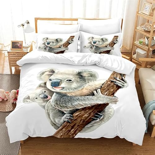 QBIDCSX Bettwäsche 200x200 Grauer Koala Bettwäsche-Sets mit Reißverschluss Schließung - Weicher Atmungsaktive Mikrofaser Bettbezug 200x200 cm für Babys Kinder + 1 Kissenbezug 80x80 cm Pferd QBIDCSX Bettwäsche 200x200 Grauer Koala Bettwäsche-Sets mit Reißverschluss Schließung - Weicher Atmungsaktive Mikrofaser Bettbezug 200x200 cm für Babys Kinder + 1 Kissenbezug 80x80 cm Pferd von QBIDCSX