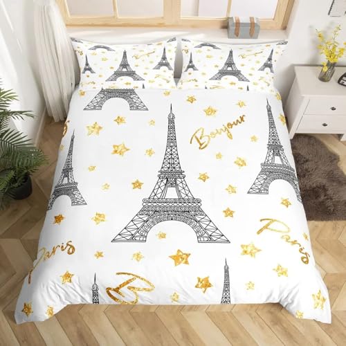 QBIDCSX Bettwäsche 220x240 Mikrofaser - Bettwäsche-Sets 220x240 Paris Bettwäsche-Sets mit Reißverschluss Schließung für Kinder Mädchen Weicher Mikrofaser Bettbezug + 2 Kopfkissenbezug 80x80 cm QBIDCSX Bettwäsche 220x240 Mikrofaser - Bettwäsche-Sets 220x240 Paris Bettwäsche-Sets mit Reißverschluss Schließung für Kinder Mädchen Weicher Mikrofaser Bettbezug + 2 Kopfkissenbezug 80x80 cm von QBIDCSX