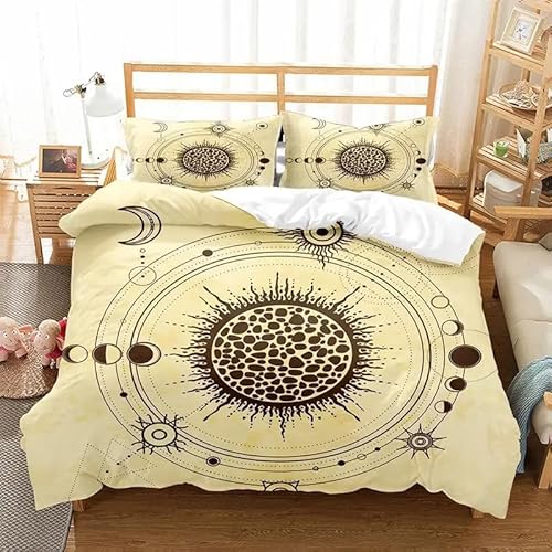 QBIDCSX Bettwäsche 220x240 Mikrofaser - Bettwäsche-Sets 220x240 Sonne Mond Bettwäsche-Sets mit Reißverschluss Schließung für Kinder Mädchen Weicher Mikrofaser Bettbezug + 2 Kopfkissenbezug 80x80 cm QBIDCSX Bettwäsche 220x240 Mikrofaser - Bettwäsche-Sets 220x240 Sonne Mond Bettwäsche-Sets mit Reißverschluss Schließung für Kinder Mädchen Weicher Mikrofaser Bettbezug + 2 Kopfkissenbezug 80x80 cm von QBIDCSX