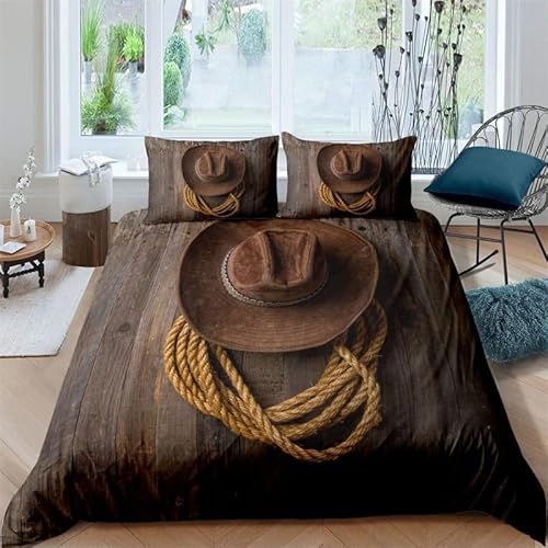 QBIDCSX Bettwäsche220x240 Mikrofaser - Bettwäsche-Sets 220x240 Cowboy Angenehme Bettbezug mit 2 80x80 cm Kissenbezüge für Allergiker Geeignet, Bettbezüge für Doppelbett mit Reißverschluss QBIDCSX Bettwäsche220x240 Mikrofaser - Bettwäsche-Sets 220x240 Cowboy Angenehme Bettbezug mit 2 80x80 cm Kissenbezüge für Allergiker Geeignet, Bettbezüge für Doppelbett mit Reißverschluss von QBIDCSX