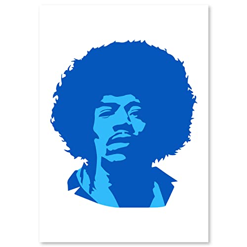 QBIX Jimi Hendrix Schablone - 2 Schichten A3 Schablone - 2 Schichten A3 Schablone - wiederverwendbare kinderfreundliche DIY Schablone für Malen, Backen, Basteln, Wand, Möbel von QBIX