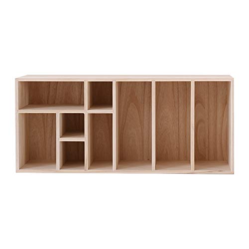 QBKLI Bücherregal, Aufbewahrungsbox aus Massivholz für den Schreibtisch, Bleiregal in Pinselfarbe, Bücherregal für das Arbeitszimmerschlafzimmer von QBKLI