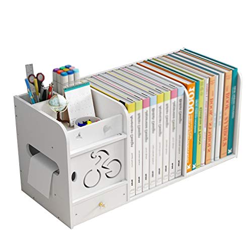 QBKLI Bücherregal, kleines mehrschichtiges Büroregal, Aufbewahrungsorganisator, Desktop-Bücherregal, für das Arbeitszimmer im Schlafzimmer von QBKLI