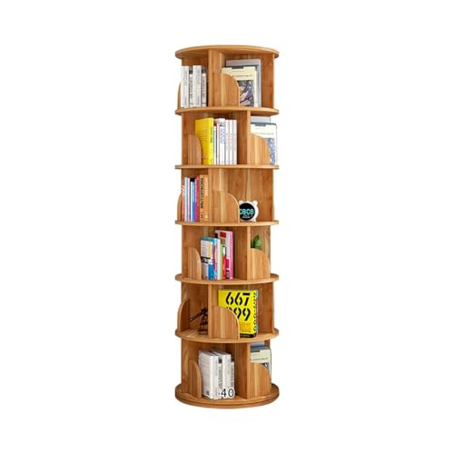 QBKLI Flexible Bücherregale, 6-stufiges Bücherregal, Massivholz, stehendes Bücherregal, kreativer, modischer Baum, Bücherregal, Büro, einfaches Bücherregal, platzsparend, perfekte Möbel, Vollmond von QBKLI