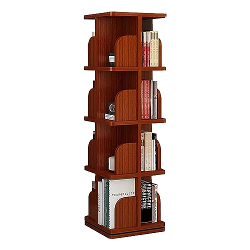 QBKLI Flexible Bücherregale, um 360° drehbares Bücherregal, 3/4/5 Ebenen, stehendes Bücherregal, einfaches rosa Bücherregal für Zuhause, Wohnzimmer, Bücherregal, Organizer, perfekte Möbel, Vollmond von QBKLI