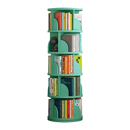 QBKLI Flexible Bücherregale, um 360° drehbares Bücherregal, bodenstehendes Bücherregal, Bücherregal aus Holz, Wohnzimmer, großes Fassungsvermögen, Bücherregal, Organizer, perfekte Möbel, Vollmond von QBKLI