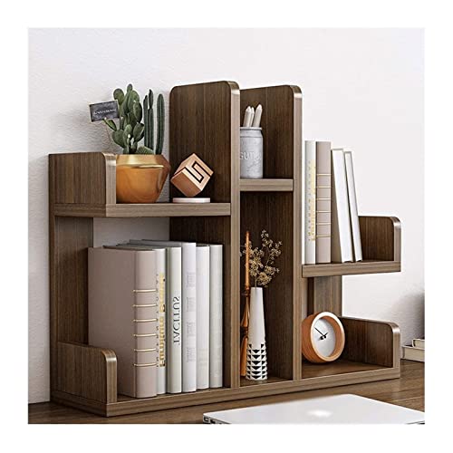 QBKLI Holz-Bücherregal, kreatives Bücherregal, große Kapazität, Aufbewahrung, Bücherregale, modernes, minimalistisches Desktop-Rack, Bücherregal, Vollmond von QBKLI