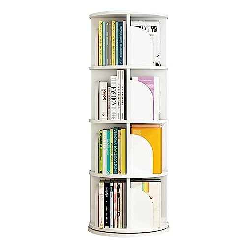 QBKLI Mehrstöckiges stehendes Bücherregal aus Holz, Bücherregal mit großer Kapazität, Heim- und Arbeitszimmer-Bücherregal, Organizer, Vollmond von QBKLI