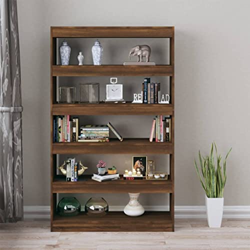 QBKLI Mittelgroßes Bücherregal mit 6 Ebenen, Regalsystem aus Holzwerkstoff, 100 x 166 x 30 cm (B x H x T), Büro-/Wohnzimmermöbel – Schwarz von QBKLI