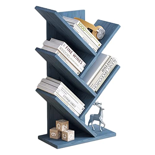 QBKLI Modernes Bücherregal Kreatives Baum-Bücherregal Minimalistische Innen-Bücherregale Offenes Design-Rack-Bücherregal mit hoher Kapazität Vollmond von QBKLI