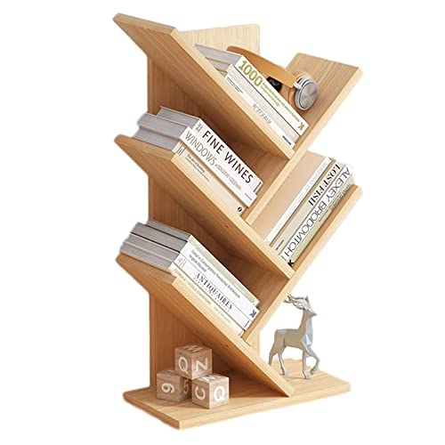 QBKLI Modernes Bücherregal Kreatives Baum-Bücherregal Minimalistische Innen-Bücherregale Offenes Design-Rack-Bücherregal mit hoher Kapazität Vollmond von QBKLI