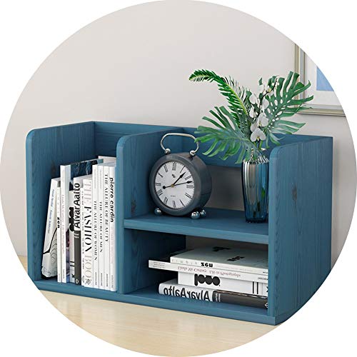 QBKLI Sling-Bücherregal, offen, 2-lagig, Schreibtisch, exquisit, leicht zu bewegen, einfacher Schreibtisch aus Massivholz, stark tragend, 4 Farben von QBKLI