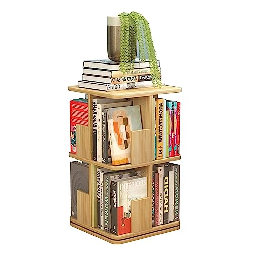 QBKLI Stehendes Bücherregal mit großer Kapazität, 2/3/4 Ebenen, Bücherregal, großes Fassungsvermögen, Bücherregal-Organizer, Vollmond von QBKLI