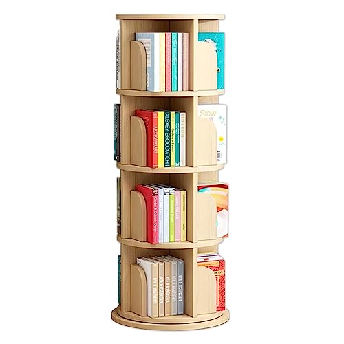 flexible Bücherregale, um 360° drehbares Bücherregal, stehendes Bücherregal aus Holz, Aufbewahrung mit großem Fassungsvermögen, einfacher Bücherregal-Organizer, Wohnzimmer-Bücherregal, perfekte Möbe von QBKLI