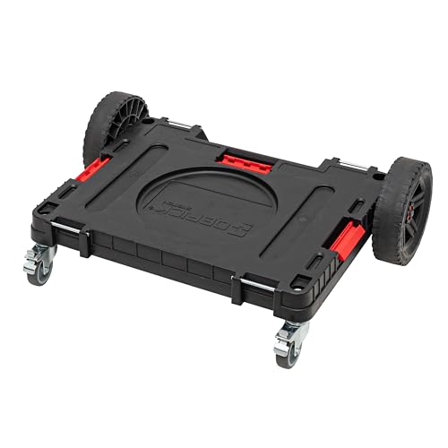 Qbrick System Transportroller One Transport Platform All Terrain Black Rollbrett für jeden Untergrund Baustelle Werkstatteinrichtung Robust 120 kg Belastbar Modular von QBRICK SYSTEM