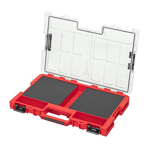 QBRICK SYSTEM Werkzeugkoffer Werkzeugkasten Leer Werkzeugkiste ONE Organizer L 2.0 MFI RED Ultra HD Rot 540 x 390 x 95 mm von QBRICK SYSTEM