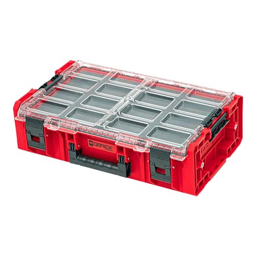 QBRICK SYSTEM Werkzeugkoffer Werkzeugkasten Leer Werkzeugkiste ONE Organizer 2XL 2.0 MFI RED Ultra HD Rot 600 x 400 x 185 mm von QBRICK SYSTEM