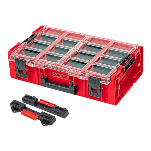 QBRICK SYSTEM Werkzeugkoffer Werkzeugkasten Leer Werkzeugkiste ONE Organizer 2XL 2.0 RED Ultra HD Rot 600 x 400 x 185 mm von QBRICK SYSTEM