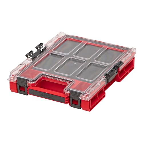 QBRICK SYSTEM Werkzeugkoffer Werkzeugkasten Leer Werkzeugkiste ONE Organizer M 2.0 MFI RED Ultra HD Rot 275 x 375 x 95 mm von QBRICK SYSTEM