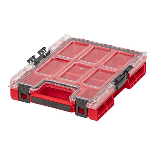 QBRICK SYSTEM Werkzeugkoffer Werkzeugkasten Leer Werkzeugkiste ONE Organizer M 2.0 RED Ultra HD Rot 275 x 375 x 95 mm von QBRICK SYSTEM