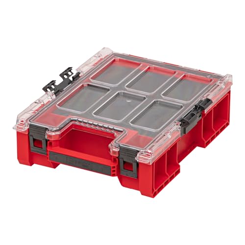 QBRICK SYSTEM Werkzeugkoffer Werkzeugkasten Leer Werkzeugkiste ONE Organizer M Plus 2.0 MFI RED Ultra HD Rot 275 x 375 x 130 mm von QBRICK SYSTEM