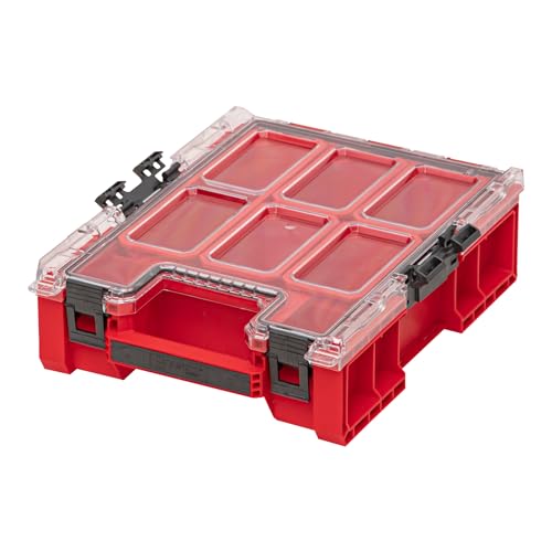 QBRICK SYSTEM Werkzeugkoffer Werkzeugkasten Leer Werkzeugkiste ONE Organizer M Plus 2.0 RED Ultra HD Rot 275 x 375 x 130 mm von QBRICK SYSTEM