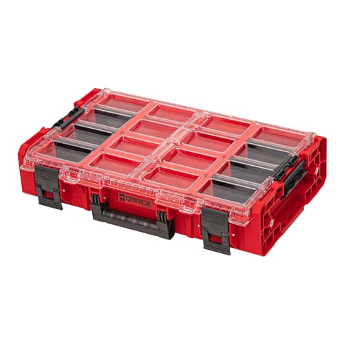 QBRICK SYSTEM Werkzeugkoffer Werkzeugkasten Leer Werkzeugkiste ONE Organizer XL 2.0 RED Ultra HD Rot 600 x 400 x 145 mm von QBRICK SYSTEM