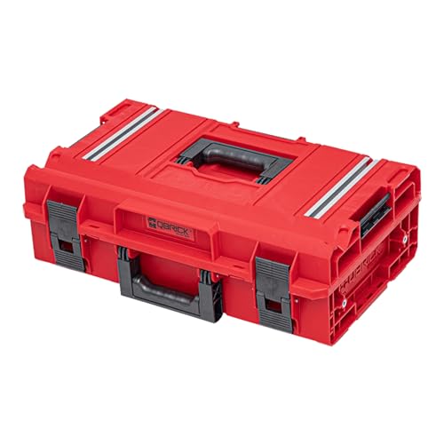Qbrick System One 200 2.0 Technik Red Ultra HD Werkzeugkoffer Werkzeugkasten Werkzeugbox aus Kunstoff Werkzeugkiste mit Klemmverschlüssen Toolbox Organizer Für Werkstatt Rot 58,5 x 38,5 x 19 cm von QBRICK SYSTEM