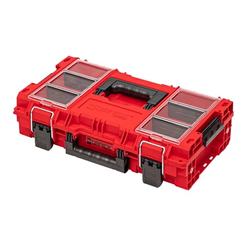 QBRICK SYSTEM Werkzeugkoffer Werkzeugkasten Leer Werkzeugkiste PRIME RED Ultra HD Rot 570 x 340 x 160 mm von QBRICK SYSTEM