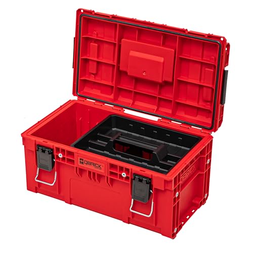 QBRICK SYSTEM Werkzeugkoffer Werkzeugkasten Leer Werkzeugkiste PRIME RED Ultra HD Rot 570 x 340 x 295 mm von QBRICK SYSTEM