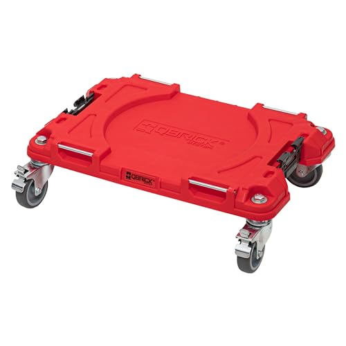 Qbrick System Pro Transport Platform Red Ultra HD Transportroller Rollbrett Transportbrett Aus Kunststoff 100 kg Tragkraft Rot 50,6 x 32,5 x 14 cm von QBRICK SYSTEM